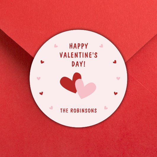 Sticker Rond Nom personnalisé de l'Heureuse Sainte-Valentin mig