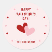 Sticker Rond Nom personnalisé de l'Heureuse Sainte-Valentin mig (Devant)