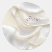 Sticker Rond Nom personnalisé Élégante Mère de Pearl Shell Ivor (Devant)