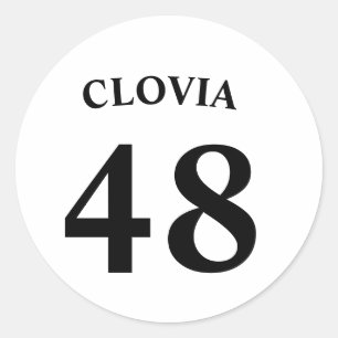 Sticker Rond Nom personnalisé et numéro de maillot 