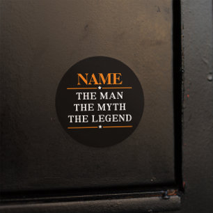 Sticker Rond Nom Personnalisé L'Homme Le Mythe La Légende