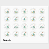 Sticker Rond Nom personnalisé mignon Nutcracker Noël (Feuille)