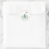 Sticker Rond Nom personnalisé mignon Nutcracker Noël (Sac)
