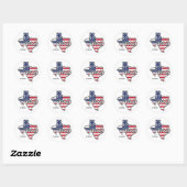 Sticker Rond Nom personnalisé Texas (Feuille)