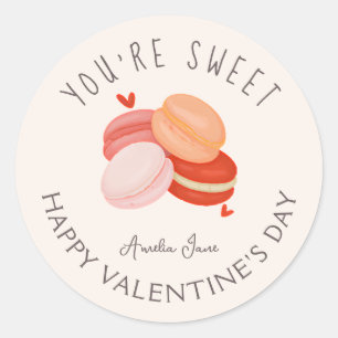 Sticker Rond Nom personnalisé Vous êtes des Macroons sucrés Sai