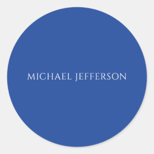 Sticker Rond Nom propre couleur bleu personnalisé sur mesure