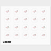 Sticker Rond nom quentin (Feuille)