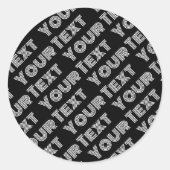 Sticker Rond Nom rétro-moderne gras ou Motif Word (Devant)