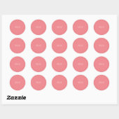 Sticker Rond Nom simple minimaliste Professionnel (Feuille)