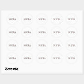 Sticker Rond Nom Sofia. (Feuille)