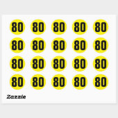 Sticker Rond nombre de chance (Feuille)