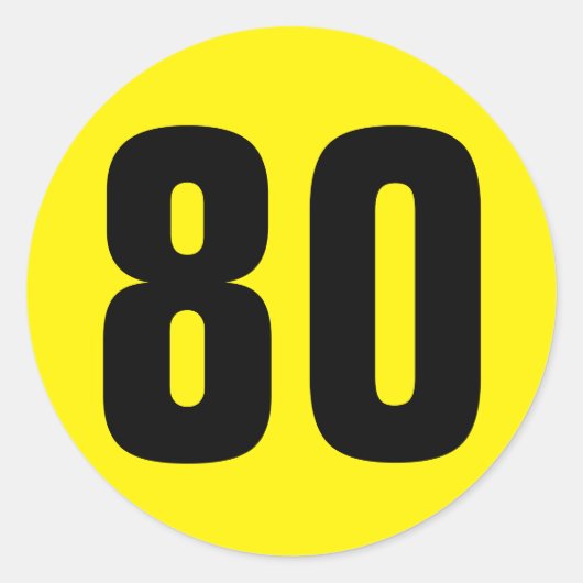 Sticker Rond nombre de chance (Devant)