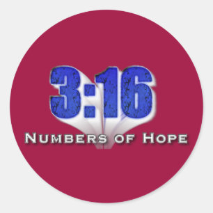 Sticker Rond Nombre d'espoir 3:16