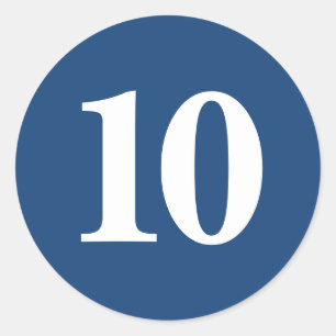 Sticker Rond Nombre Dix fournitures de planification simple 10 