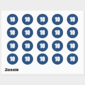Sticker Rond Nombre Dix fournitures de planification simple 10  (Feuille)