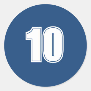 Sticker Rond Nombre Dix fournitures de planification simple 10 
