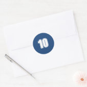 Sticker Rond Nombre Dix fournitures de planification simple 10  (Enveloppe)