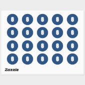 Sticker Rond Nombre Six fournitures de planification simple 6 m (Feuille)