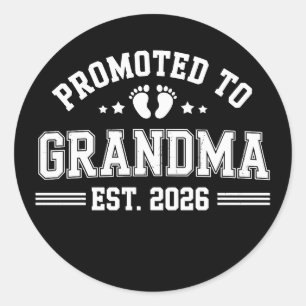 Sticker Rond Nommée Grand-mère dès 2026 Annonce de bébé