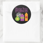 Sticker Rond Nommez votre poison (Sac)