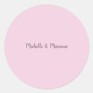 Sticker Rond Noms de couple classiques professionnels uniques