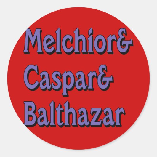 Sticker Rond Noms des Trois Sages (Devant)