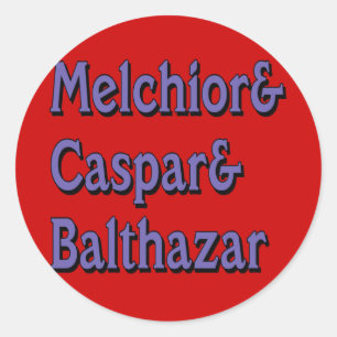 Sticker Rond Noms des Trois Sages