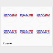 Sticker Rond Non à Obama-Logo (Feuille)