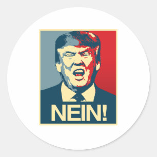 Sticker Rond NON - Affiche anti-Trump - Anti-Trump -