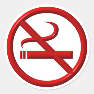Sticker Rond Non-fumeurs / anti-fumeurs