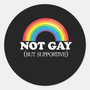 STICKER ROND NON GAY