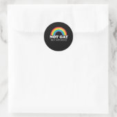 STICKER ROND NON GAY (Sac)