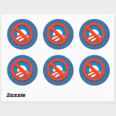 STICKER ROND NON "O" (Feuille)
