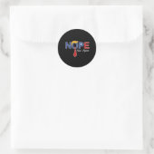 Sticker Rond Non, pas encore drôle Trump perruque rouge (Sac)