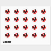 Sticker Rond Non (Poulet) (Feuille)