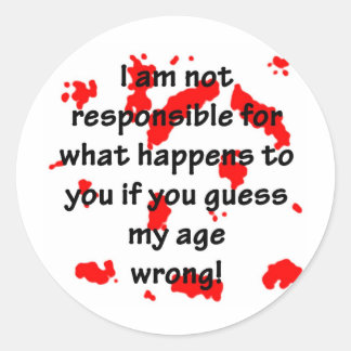 Sticker Rond Non responsable