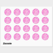 Sticker Rond Non testé sur les animaux (Feuille)