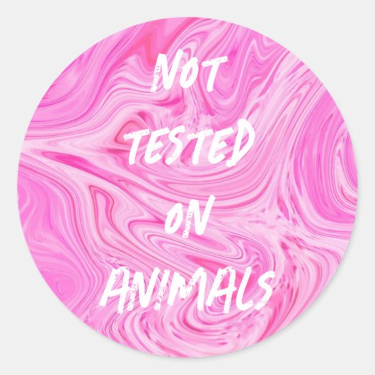 Sticker Rond Non testé sur les animaux (Devant)