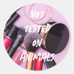 Sticker Rond Non testé sur les animaux