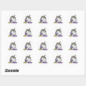Sticker Rond Nonbinicorne (Feuille)