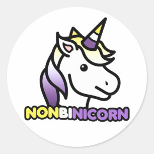 Sticker Rond Nonbinicorne