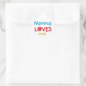 Sticker Rond Nonna aime mes t-shirts et cadeaux (Sac)