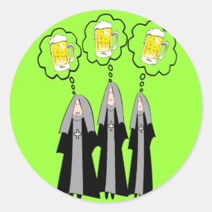 Sticker Rond Nonne catholique Gifts~~Hilarious