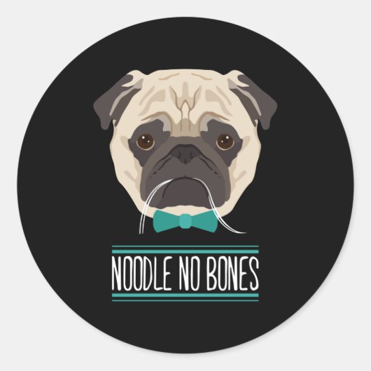 Sticker Rond Noodle No Bones Day (Devant)
