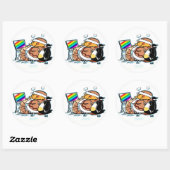 Sticker Rond Nooky & Freeze (Feuille)