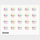 Sticker Rond Nope (Feuille)