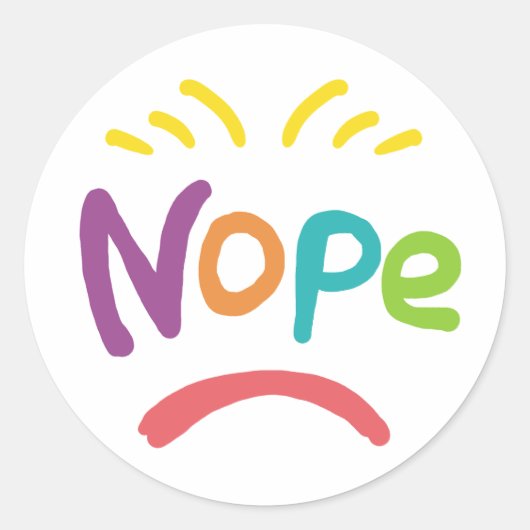 Sticker Rond Nope (Devant)
