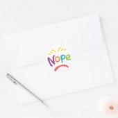 Sticker Rond Nope (Enveloppe)