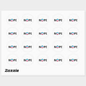 Sticker Rond nope (Feuille)