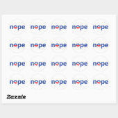 Sticker Rond Nope Obama (Feuille)
